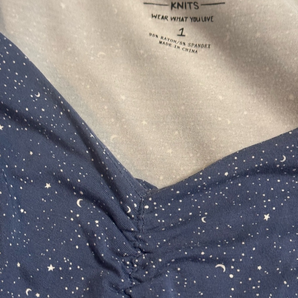 Torrid Supersoft Knits Stars Moon Dress sz1 (14/16) w/ pockets and 3/4 Sleeves - Picture 2 of 2